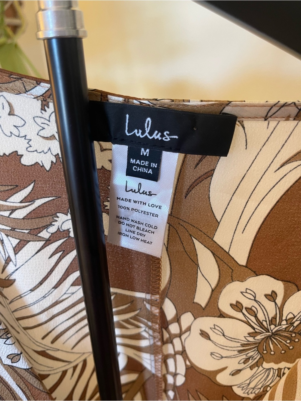 Lulu's Brown & White Tropical kimono style Maxi Dress - Picture 3 of 7